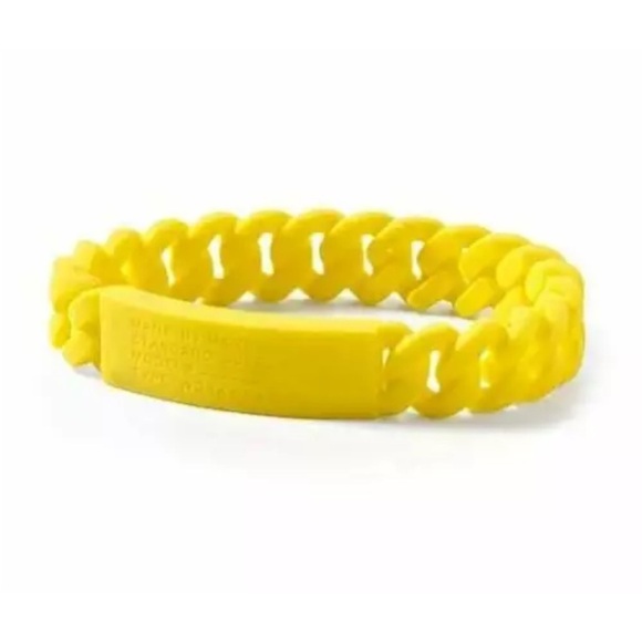 Marc by Marc Jacobs Safety Yellow braided silicone bracelet NWT - Picture 5 of 5